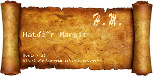 Határ Margit névjegykártya