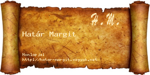 Határ Margit névjegykártya